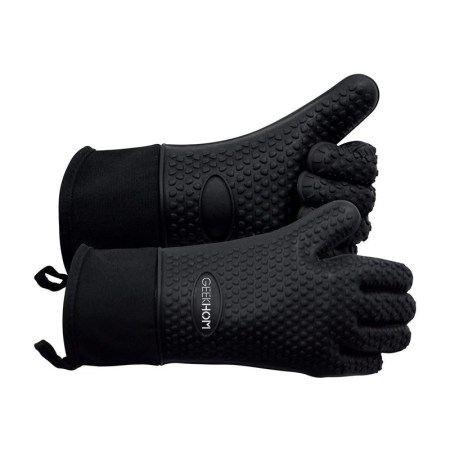 GEEKHOM Grilling Gloves, Silicone Oven Mitts