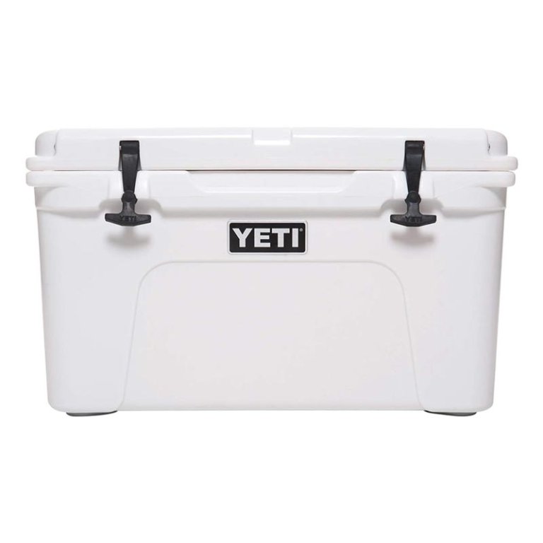  White Yeti Tundra 45 Hard Cooler on white background