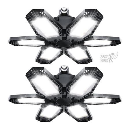  The Best Garage Lighting Option Tanbaby 2-Pack Motion Sensor Garage Light