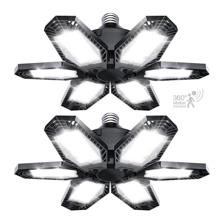  The Best Garage Lighting Option Tanbaby 2-Pack Motion Sensor Garage Light