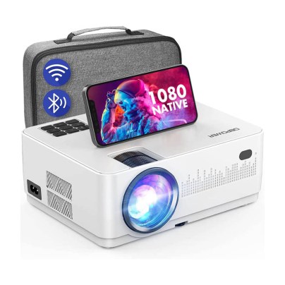 The Best Outdoor Projector Option: DBPower L23 9000L Native 1080P WiFi Video Projector