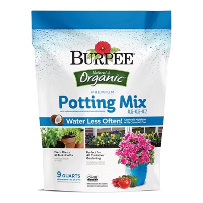 The Best Potting Soil Option: Burpee 9-Quart Premium Organic Potting Natural Soil
