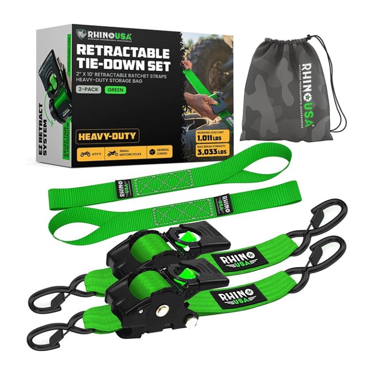 The Best Ratchet Straps Option Rhino USA Retractable Ratchet Straps