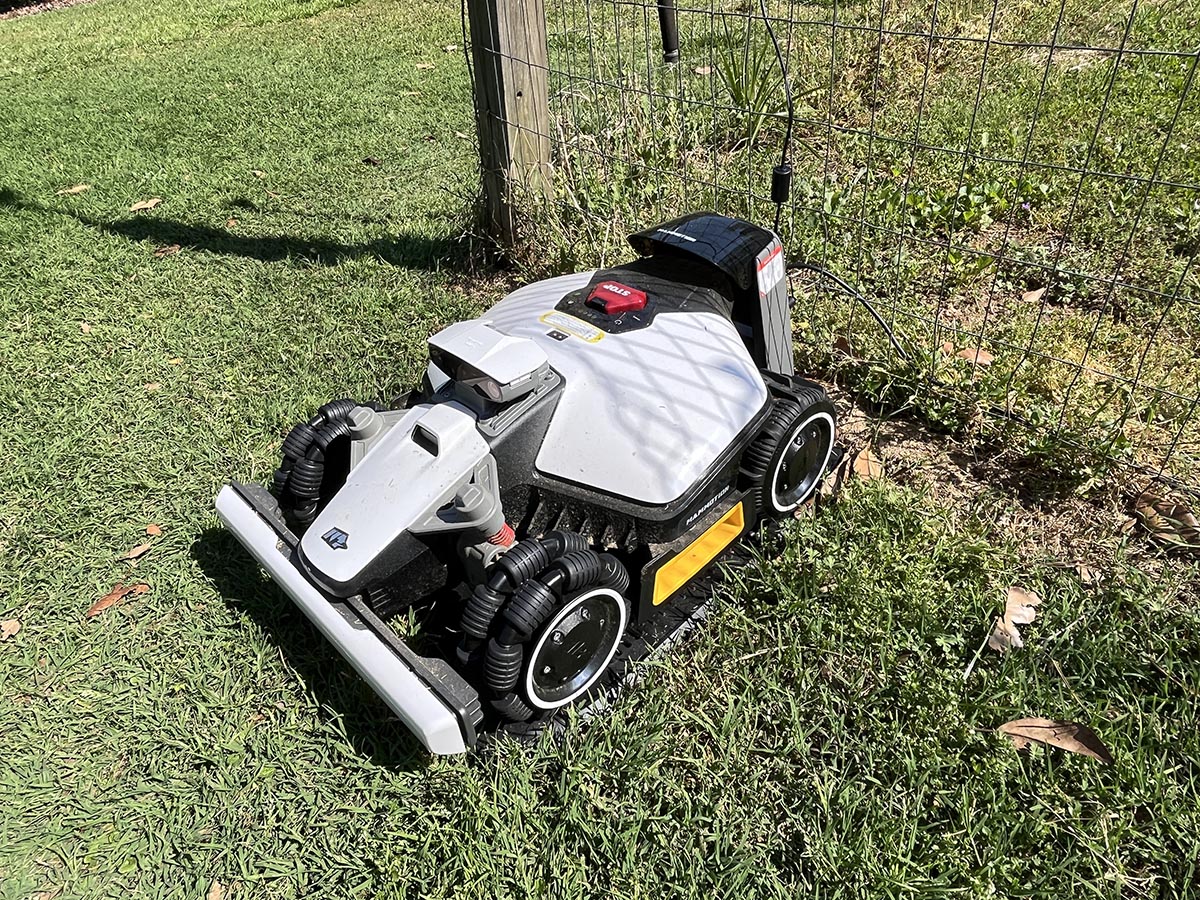 The Best Robot Lawn Mower Mammotion Luba Mini docked