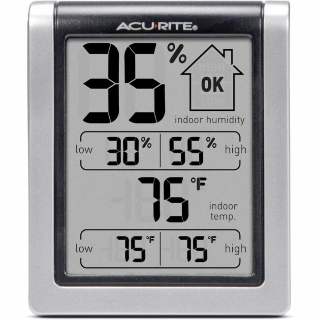  The Best Hygrometers Option: AcuRite Indoor Temperature and Humidity Monitor