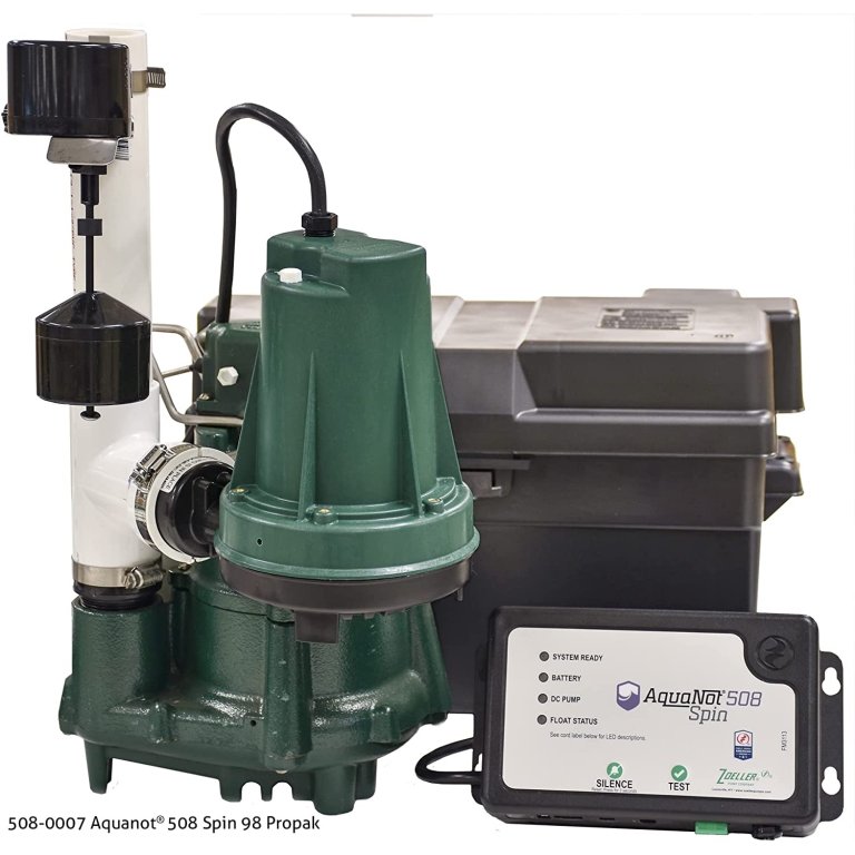  Zoeller Aquanot Spin 508 Sump Pump System With ProPak on a white background