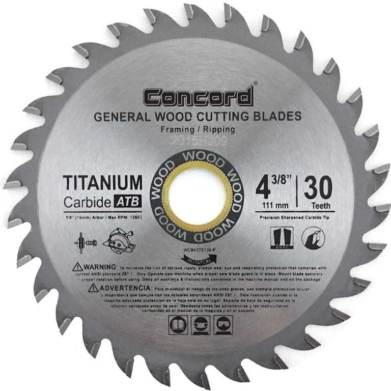  The Best Table Saw Blade Option: Concord Blades 4⅜" 30-Tooth Saw Blade