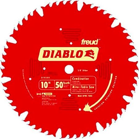  The Best Table Saw Blade Option: Diablo by Freud D1050X 10" 50-Tooth Combo Saw Blade