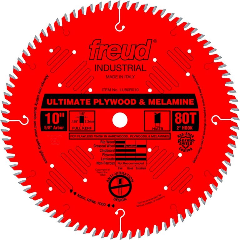 The Best Table Saw Blade Option: Freud LU80R010 10_ 80-Tooth Ultimate Plywood Blade