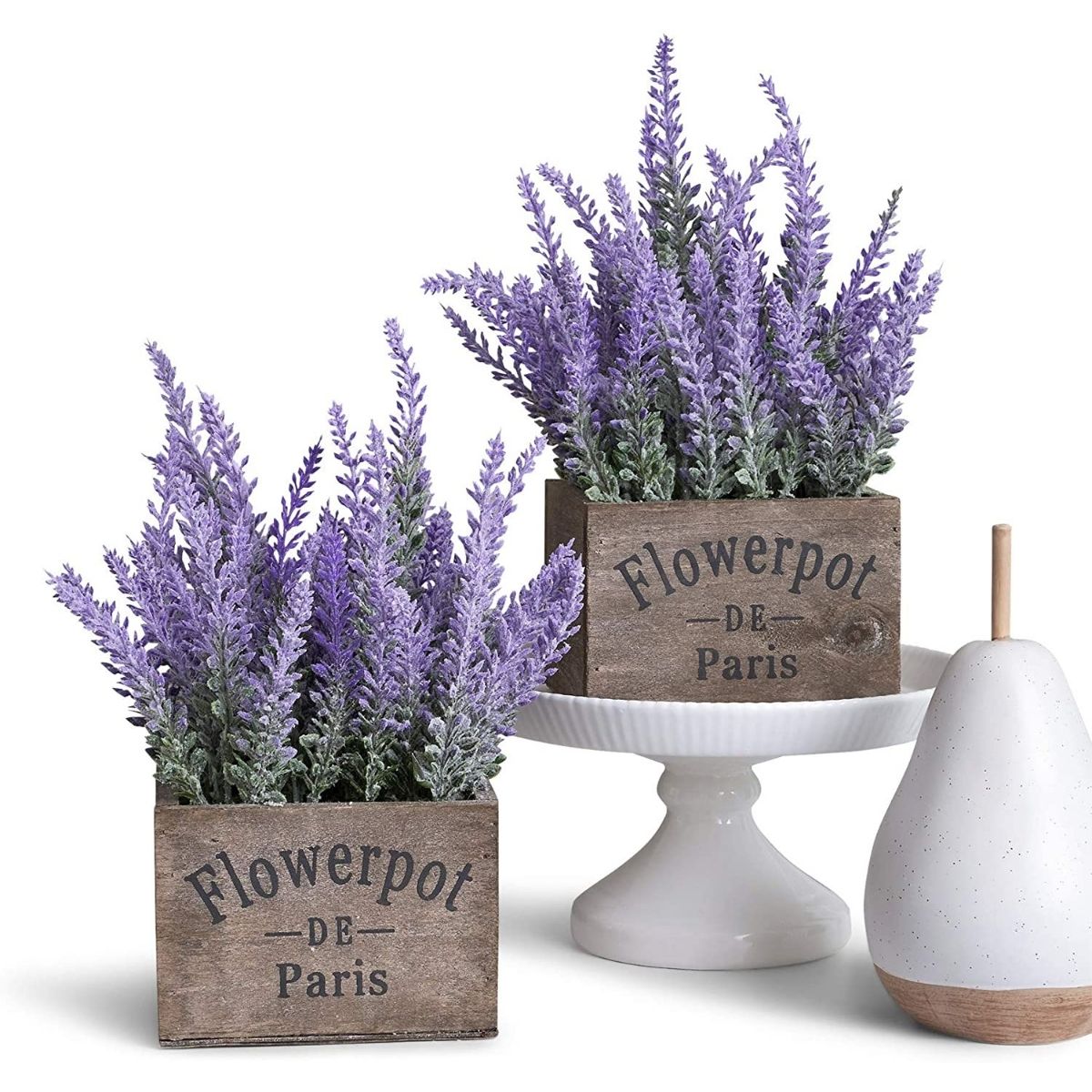 Butterfly Craze Artificial Lavender Potted Plant 