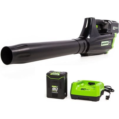 The Greenworks Pro 80V Cordless Axial Jet Blower on a white background.