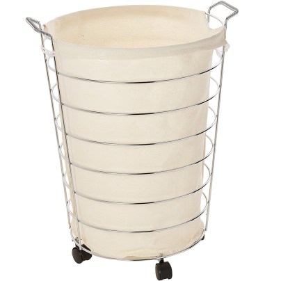 Best Laundry Basket Options: Honey-Can-Do HMP-02108 Steel Canvas Rolling Laundry Hamper