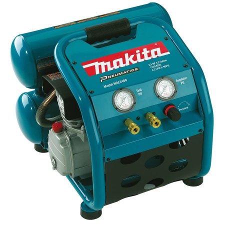  The Makita MAC2400 2.5 HP Big Bore Air Compressor on a white background.