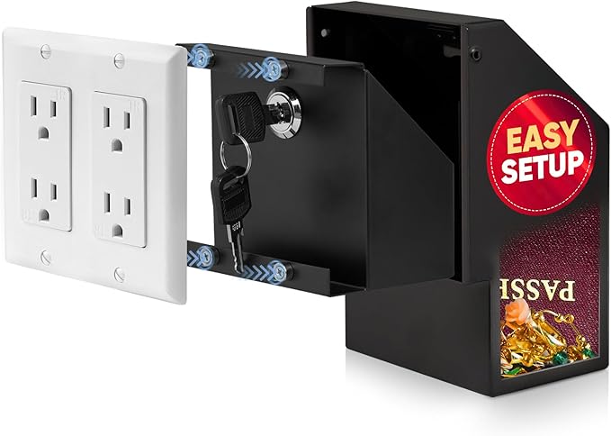 Elder Welder Wall Outlet Safe double outlet on a white background
