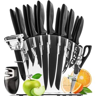 The Best Kitchen Knives Option: Home Hero Stainless Steel Knife Set with Block