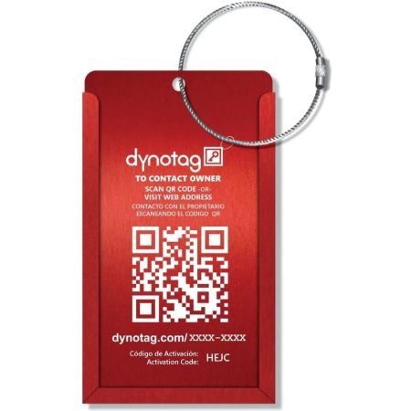 Dynotag Web Enabled Smart Aluminum Luggage Tag