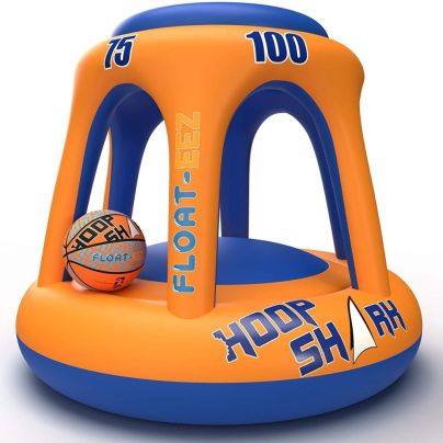The Best Pool Toys Option: Hoop Shark Swimming Pool Basketball Set by FLOAT-EEZ