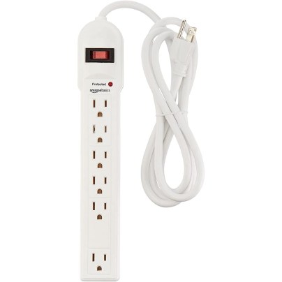 The Best Power Strip Options: AmazonBasics 6-Outlet Surge Protector Power Strip