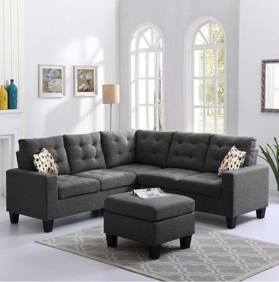 The Best Sectional Sofa: Andover Mills Pawnee 4-Piece Upholstered Sectional