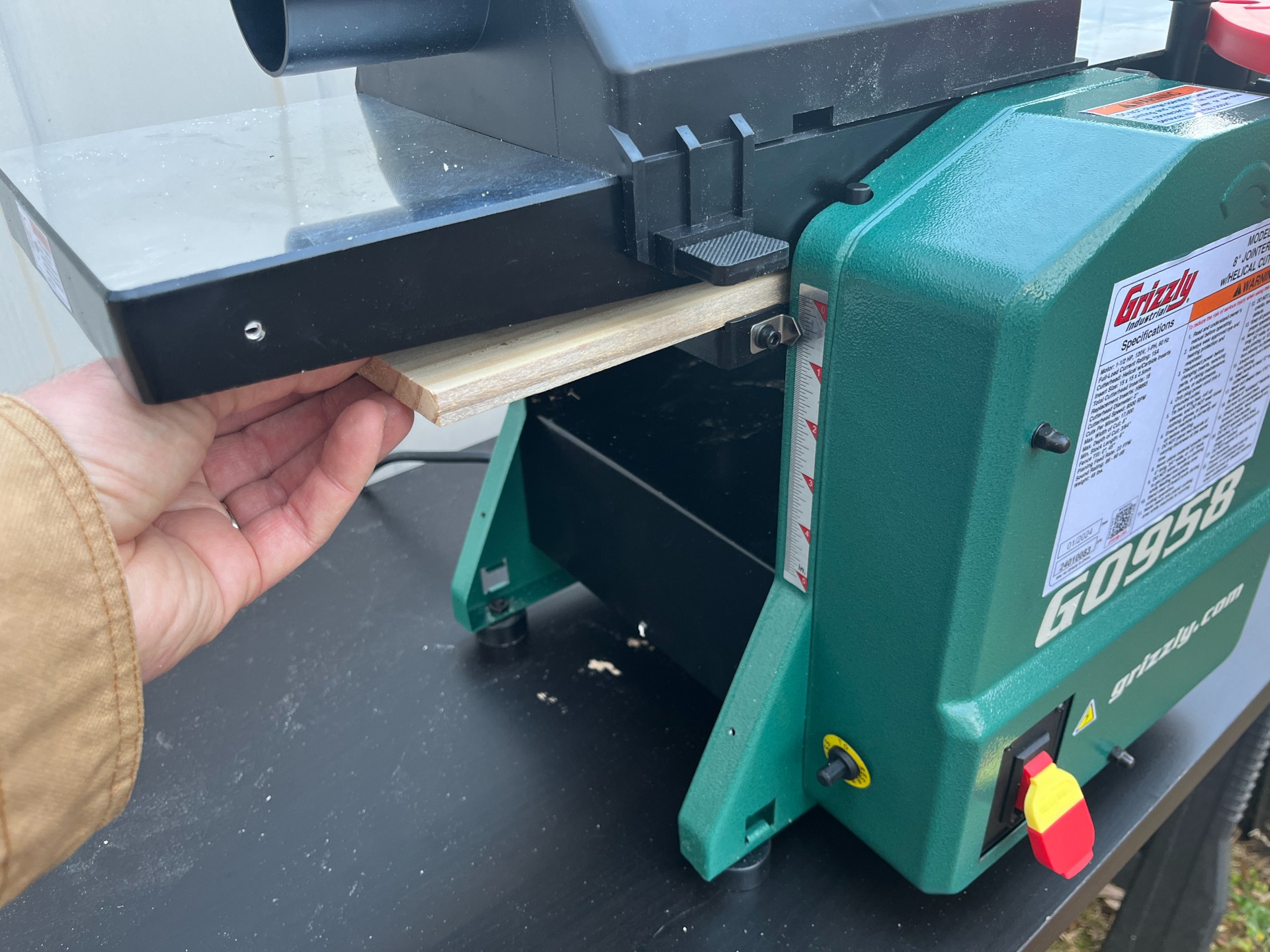 Grizzly jointer planer planing mode