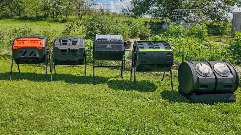 Group Shot of Compost Tumblers