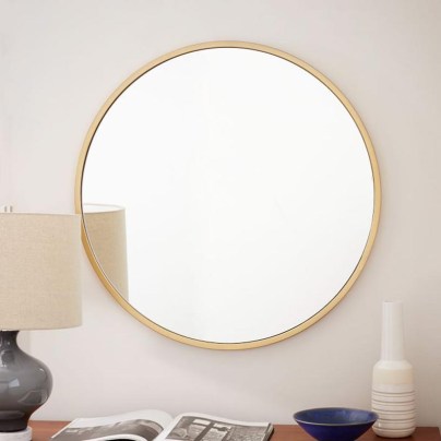 The Best Bathroom Mirror Option: West Elm Metal Frame Round Mirror