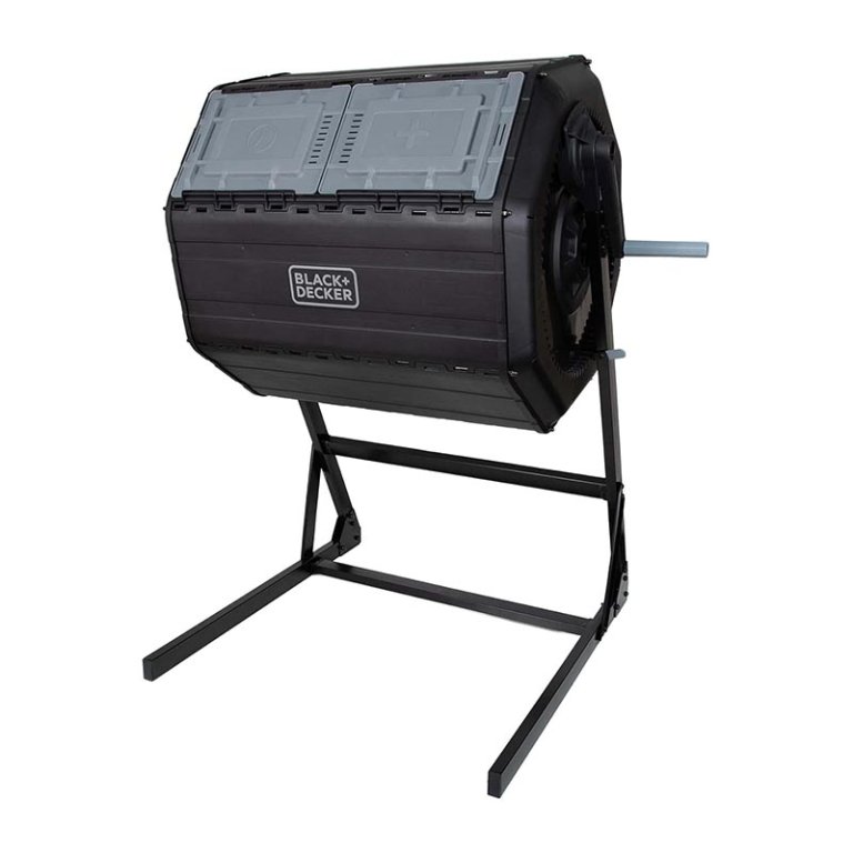The Best Compost Tumbler Option Black+Decker 40-Gallon Dual Chamber Compost Tumbler