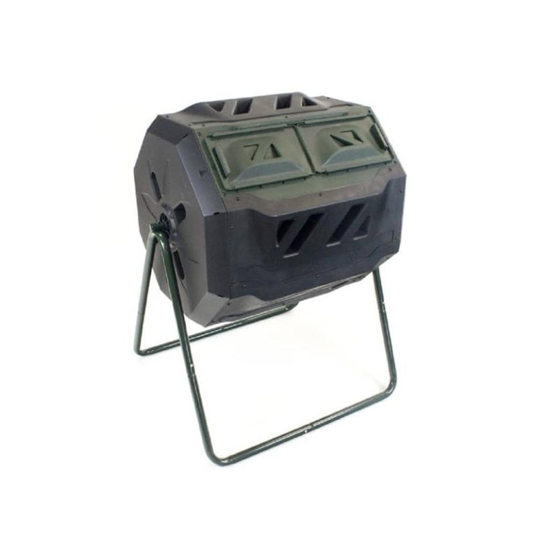The Best Compost Tumbler Option Exaco 43-Gallon Recycled Plastic Compost Tumbler