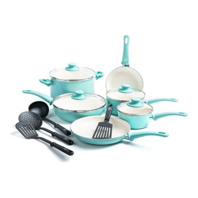The Best Cookware for Glass-Top Stoves Option: GreenLife Soft Grip Healthy Ceramic Pots and Pans Set