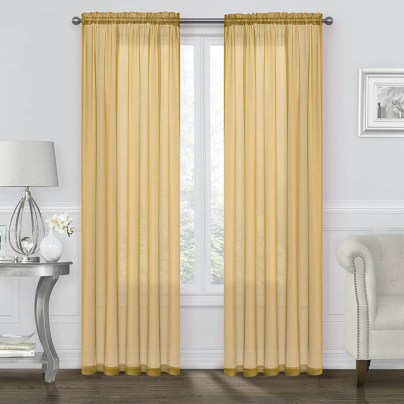 The Best Curtains Option: GoodGram 2 Pack Sheer Voile Curtains