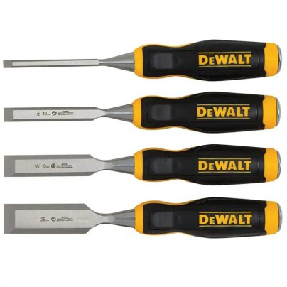 the DeWalt DWHT16063 4-Piece Wood Chisel Set on a white background