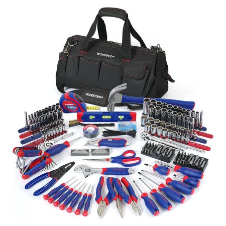 Workpro 322-Piece Home Tool Set With Carrying Bag
