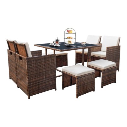 The Best Patio Furniture Option: Devoko 9 Pieces Patio Dining Sets