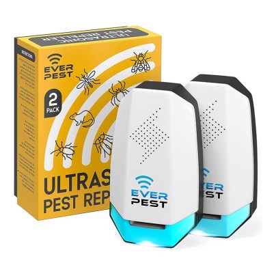 The Ever Pest Lightning Shield 2-Pack Pest Repeller on a white background.