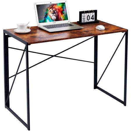 Coavas 39.4-Inch-Wide Industrial-Style Folding Desk