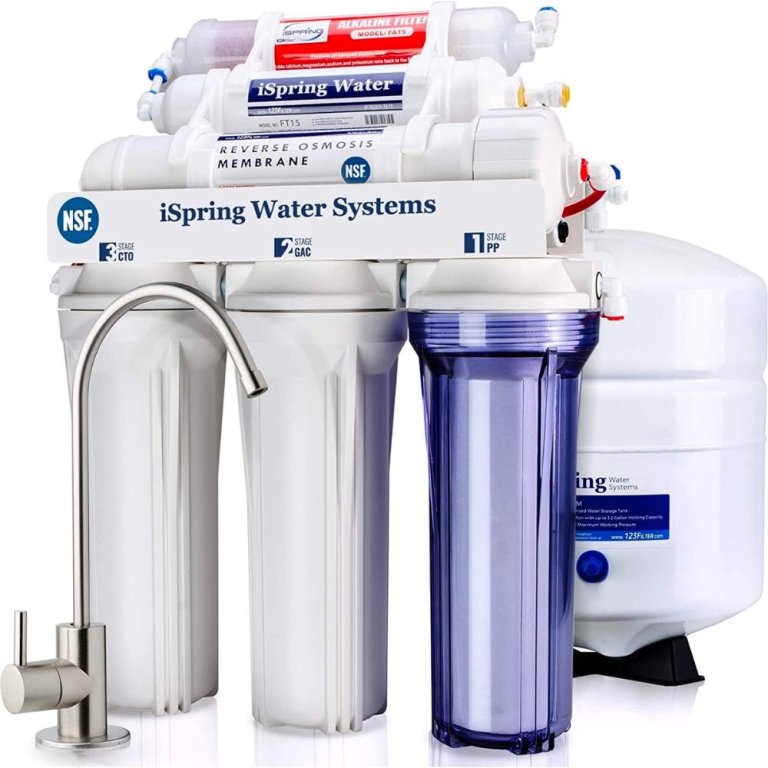  iSpring RCC7AK 6-Stage Reverse Osmosis System on a white background