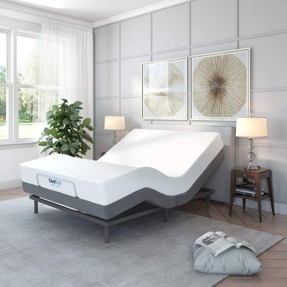 Best Adjustable Bed Options: Classic Brands Comfort Upholstered Adjustable Bed Base with Massage