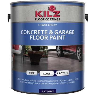Best Concrete Paint Options: KILZ L377711 1-Part Epoxy Acrylic Interior