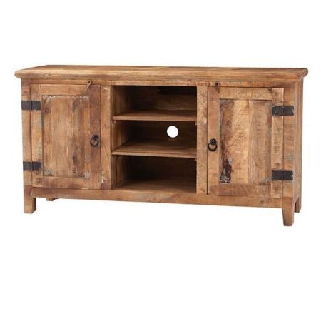 Holbrook 58 in. Natural Reclaimed Wood TV Stand with 