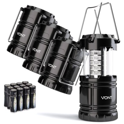 The Best Camping Gadgets Option: Vont 4 Pack LED Camping Lantern, LED Lantern