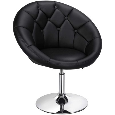 The Best Comfortable Accent Chair Option: Yaheetech Round Tufted Back Chair