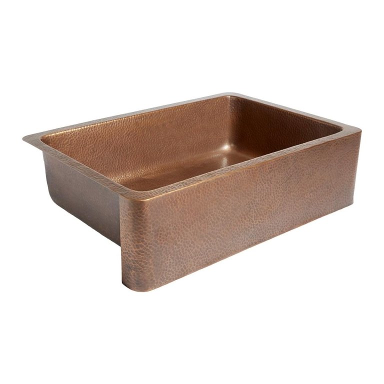  Sinkology Adams 33-Inch-Wide Copper Farmhouse Sink