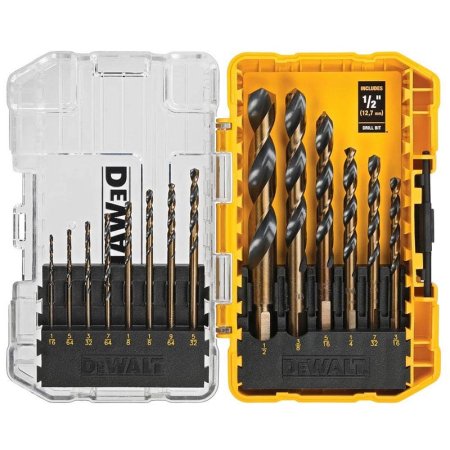  The Best Drill Bits for Metal Option: DeWalt DWA1184 Black and Gold Drill Bit Set