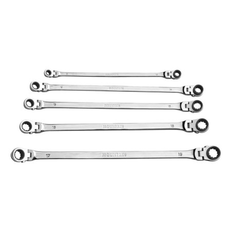Mountain 5-Piece Metric Ratcheting Wrench Set