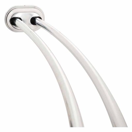 Zenna Home NeverRust Double Curved Shower Rod 