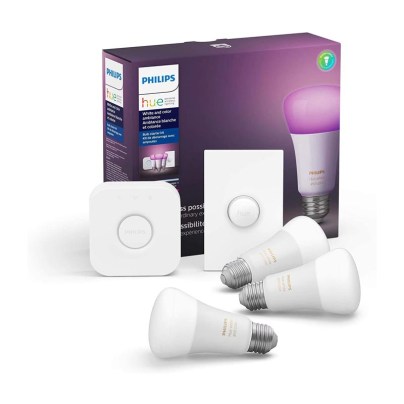 The Best Smart Light Bulb Option: Philips Hue White and Color LED Smart Button Kit