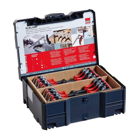 The Best Woodworking Clamps Option Bessey KLI-S Kliklamp Systainer Set with 16 Clamps