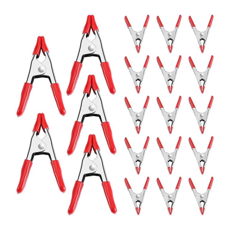  The Best Woodworking Clamps Option WORKPRO 20-Piece Steel Spring Clamp Set