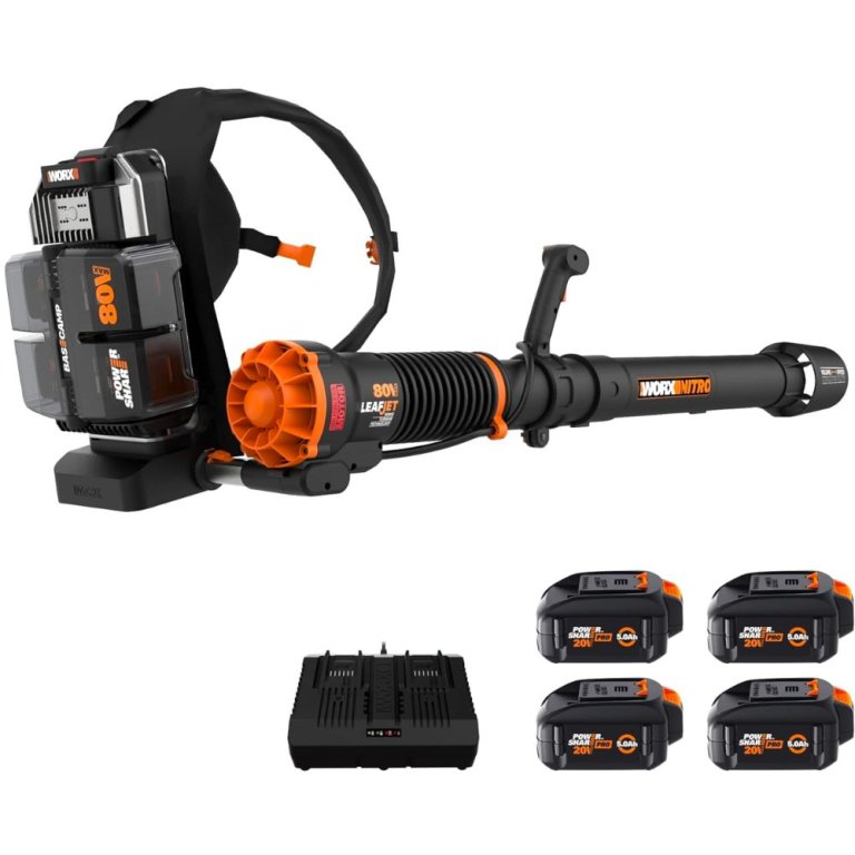  The Best Backpack Leaf Blower Option: Worx Nitro 80V Cordless Backpack Blower
