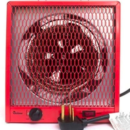  The Dr. Infrared Heater DR-988 Portable Industrial Heater and its plug on a white background.